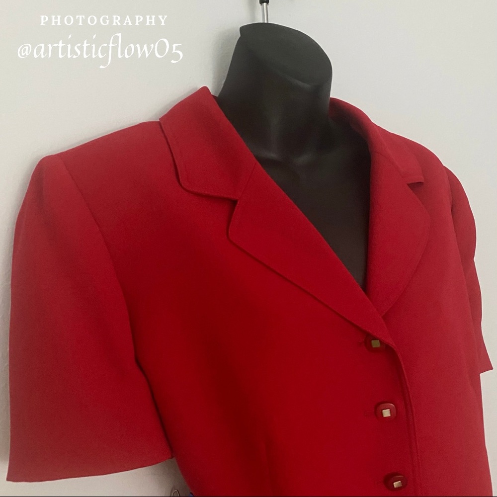 NEW! Vintage! Stresa Red 2 Piece Suit - Picture 5 of 7